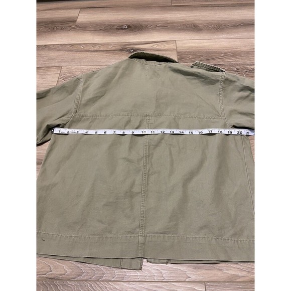 H&M Cropped Green‎ Army Jacket Button Up Women’s XS - Picture 6 of 7
